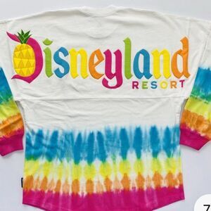 Disney spirit jersey unisex medium dip dye rainbow tie dye pineapple Disneyland